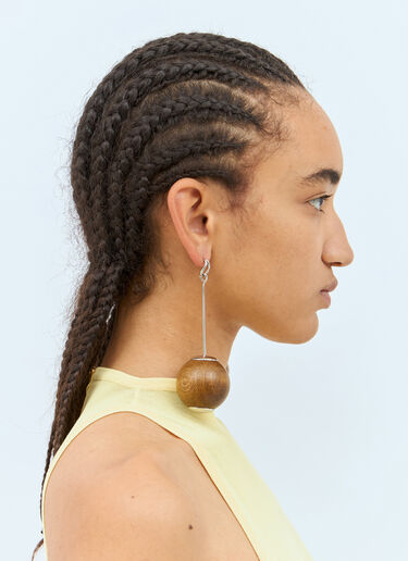 Jacquemus Les Grandes Boucles Nodo 耳环  棕 jac0258028