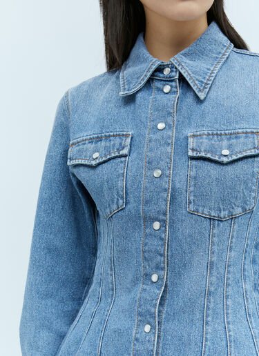 Chloé Corset-Detail Western Shirt Blue chl0255017