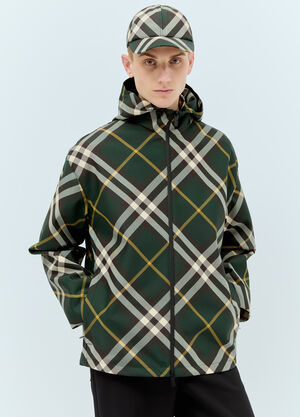 Entire Studios Hooded Check Jacket Gold ent0153004