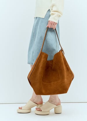 TOTEME Suede Belted Tote Bag Blue tot0257026