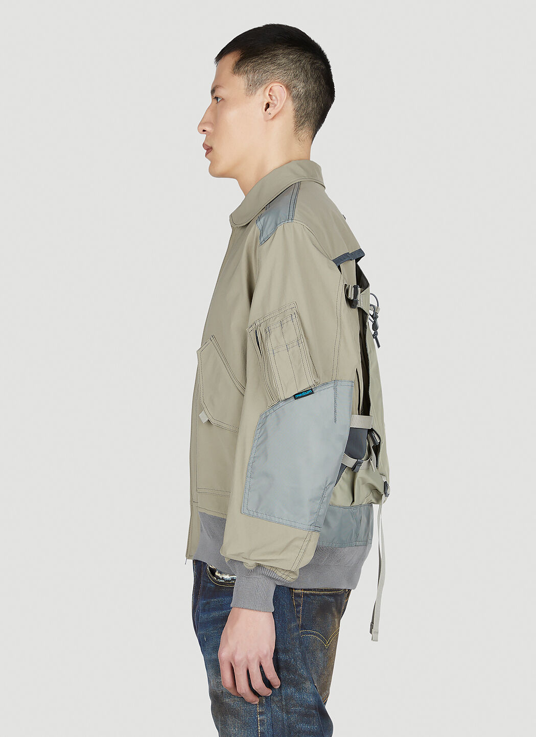 Junya Watanabe Karrimor Edition Panelled Bomber Jacket in Grey