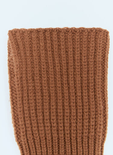 Dries Van Noten Wool Cuffs Brown dvn0158033