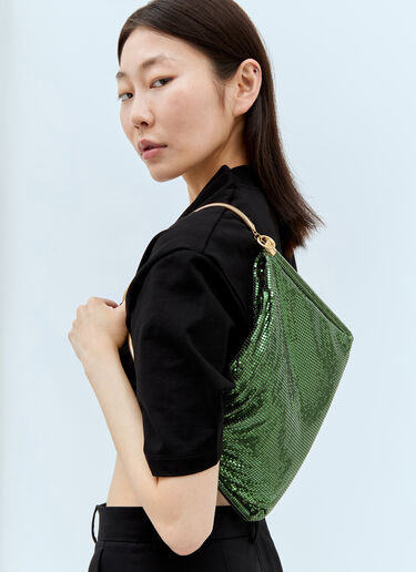 Rabanne Pixel Tube Shoulder Bag Green pac0255035