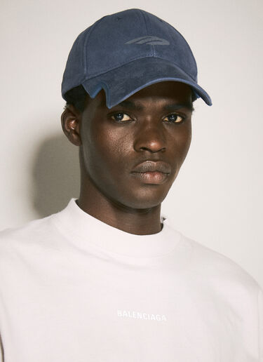 Balenciaga 3B Stencil Baseball Cap Blue bal0157042