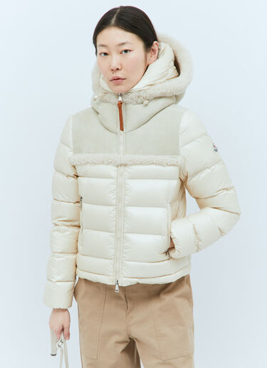 Moncler Beauvais Short Down Jacket Cream mon0258002