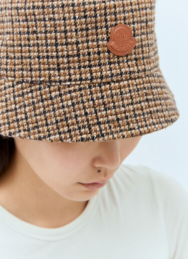 Moncler Tweed Bucket Hat Brown mon0257039