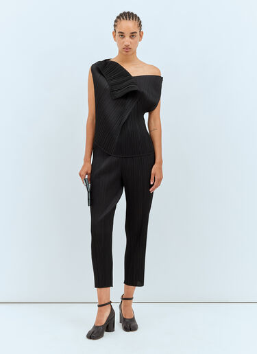 Pleats Please Issey Miyake 줄라이 테이퍼드 팬츠 블랙 plp0258002