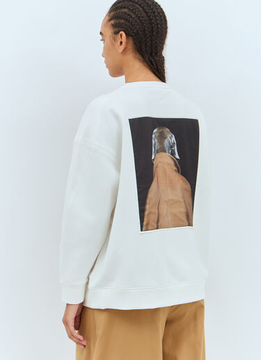 Max Mara Dog Print Sweatshirt White max0257028