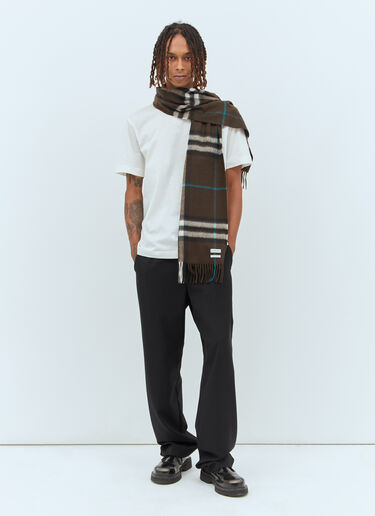 Burberry Giant Check Cashmere Scarf Brown bur0157034