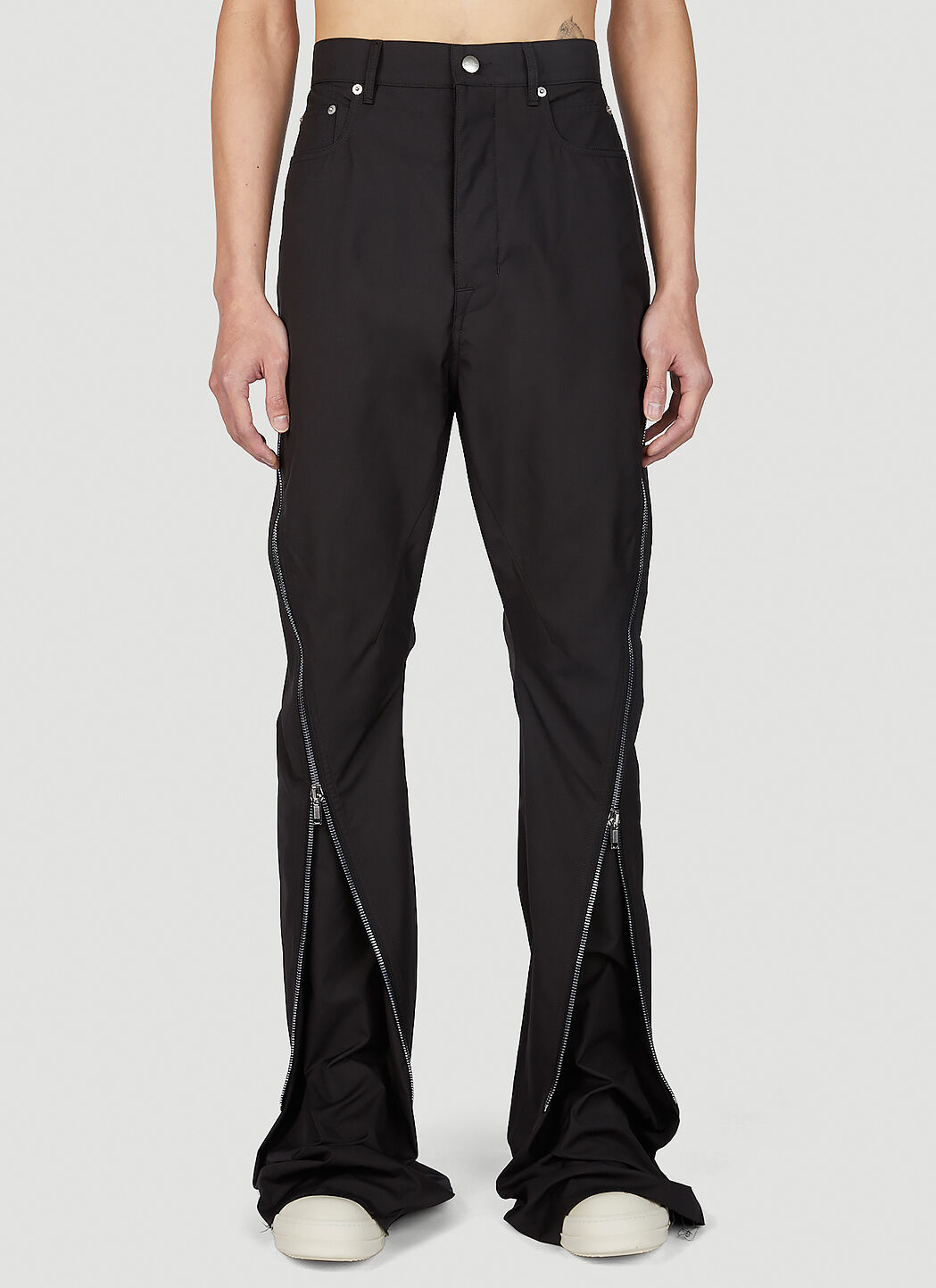 Rick Owens Men's Bolan Banana Zip Pants in Black | LN-CC®