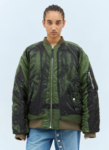 Jean Paul Gaultier Trompe L'Oeil Bomber Jacket Green jpg0357004