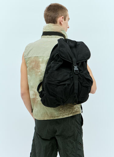 Stone Island Canvas Backpack Black sto0156122