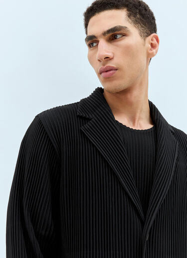 Homme Plissé Issey Miyake Single-Breasted Pleated Blazer Black hmp0158010