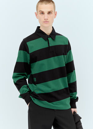 Burberry Striped Polo Shirt Green bur0155026