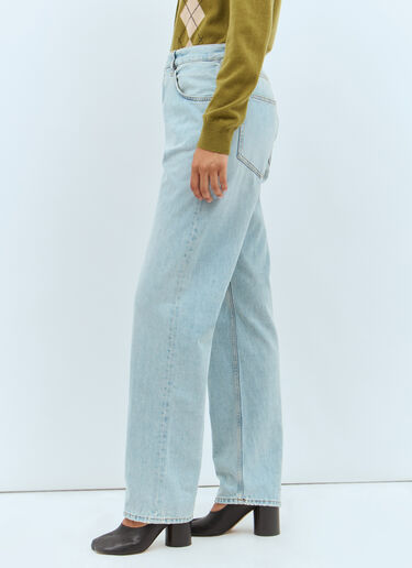 Miu Miu Logo Patch Jeans Blue miu0358002