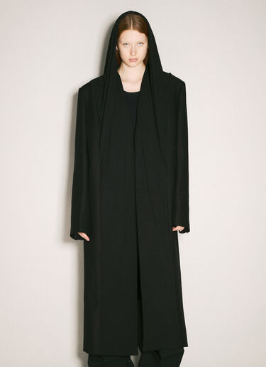 Y/Project Draped Hood Coat Black ypr0358002