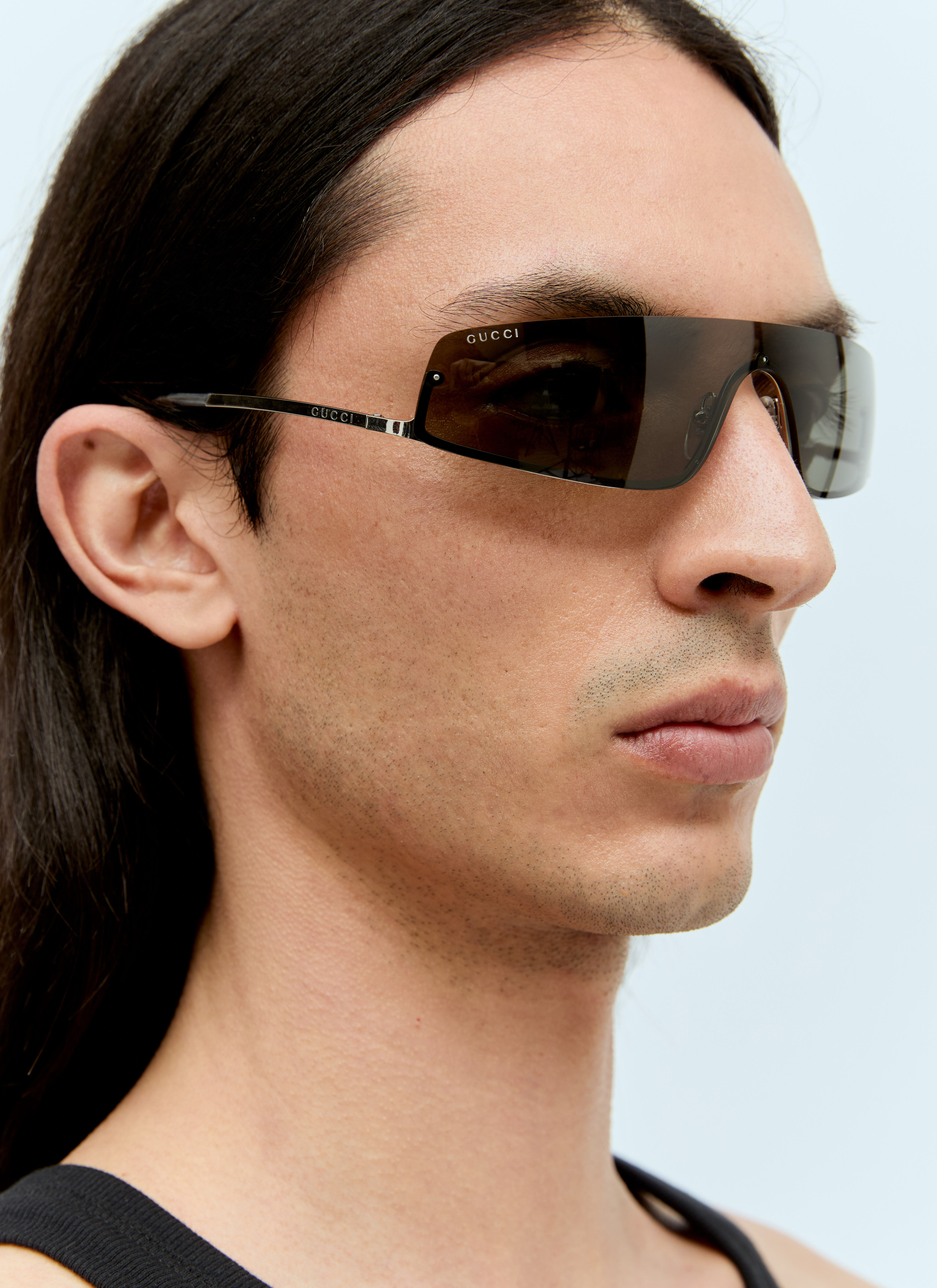 Acne Studios Mask-Shaped Frame Sunglasses White acn0156008