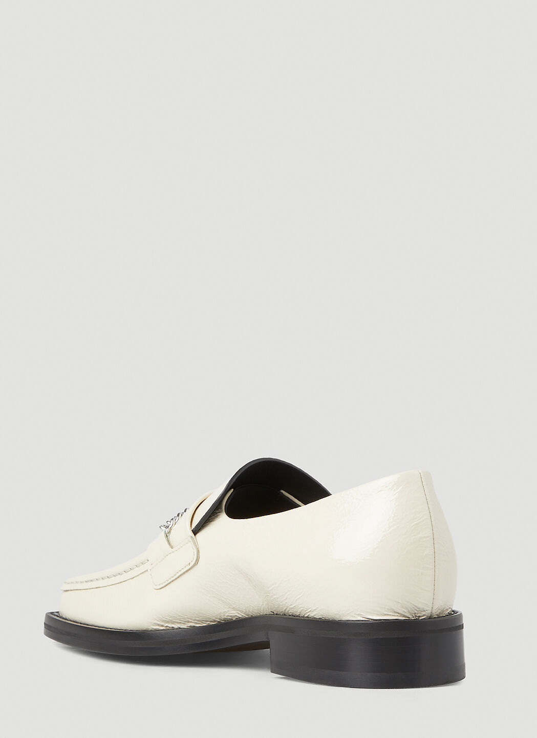 Martine Rose Square Toe Loafers in White | LN-CC