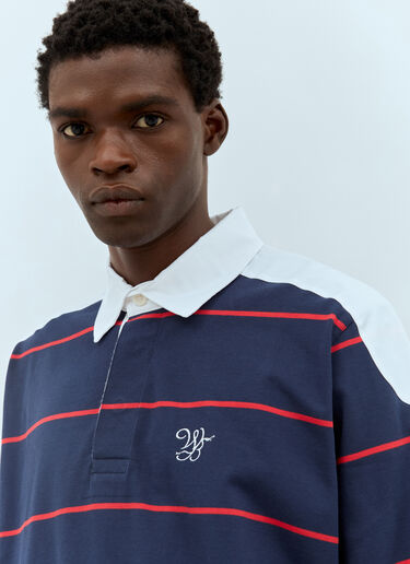 Wales Bonner City Polo Shirt Blue wbn0158013