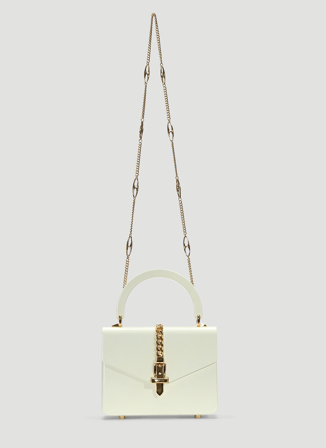 Gucci Sylvie 1969 Plexiglas Mini Bag in White LN CC