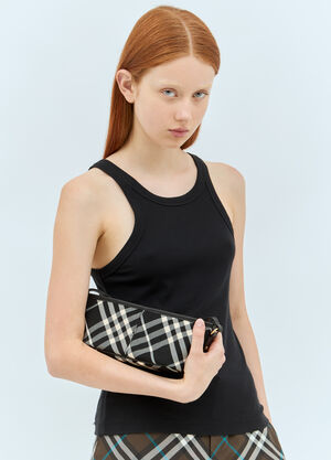 GANNI Check Mini Shoulder Bag Black gan0257053