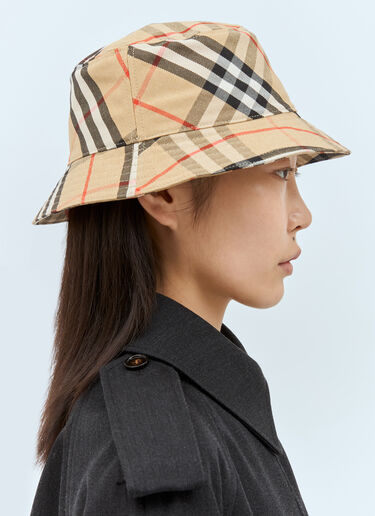 Burberry Check Bucket Hat Beige bur0357001