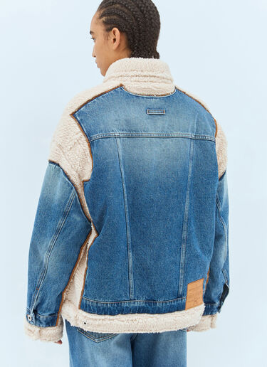 Jean Paul Gaultier Petit Grand Denim And Shearling Jacket Blue jpg0258011