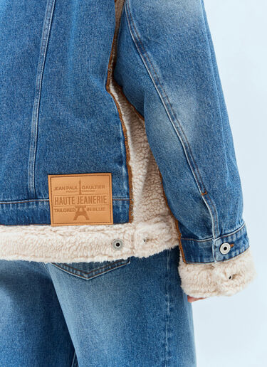 Jean Paul Gaultier Petit Grand Denim And Shearling Jacket Blue jpg0258011