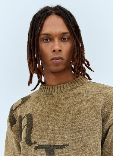 Patta Chenille Knit Sweater Khaki pat0156003