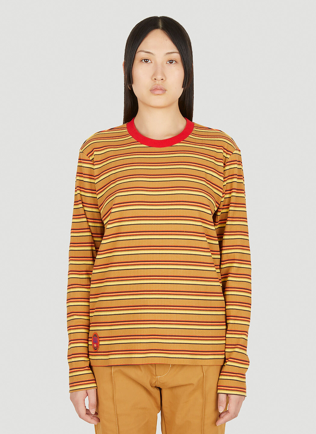 adidas by Wales Bonner Orange Striped Long Sleeve T-Shirt | LN-CC®