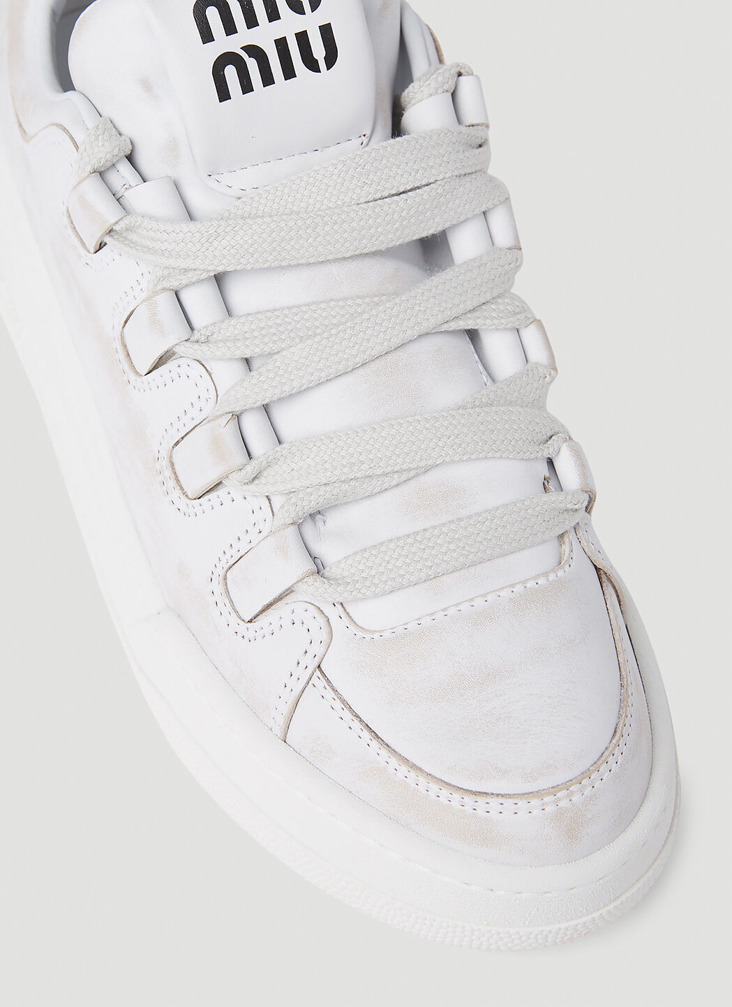 Miu Miu Women's Bleached Sneakers in White | LN-CC®