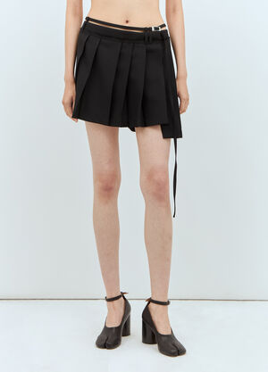 Balenciaga Pleated Mini Skirt Black bal0257026
