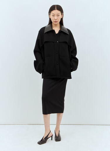 Jil Sander Wool Overshirt Black jil0257002