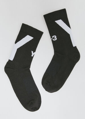 Burberry High-Top Logo Socks Black bur0255034