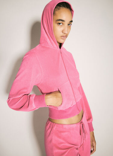 Balenciaga BB Motel Zip-Up Hooded Sweatshirt Pink bal0257016