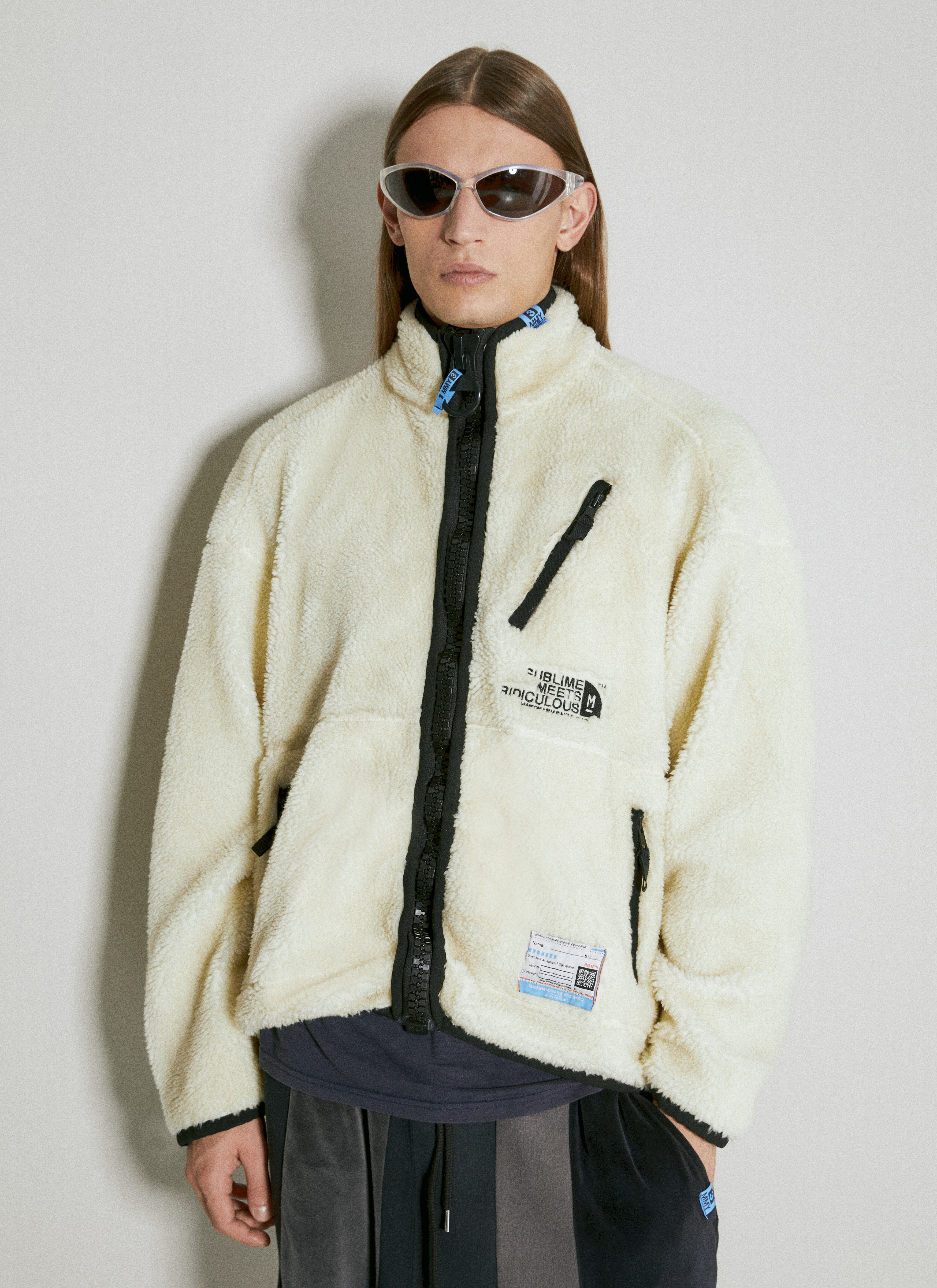 Maison Mihara Yasuhiro Boa Blouson Jacket in White | LN-CC®