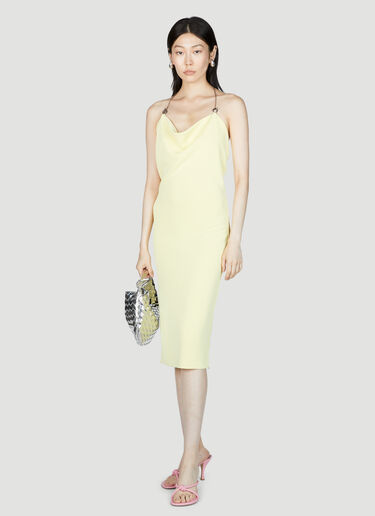 Bottega Veneta Viscose Long Dress With Chain Yellow bov0255027