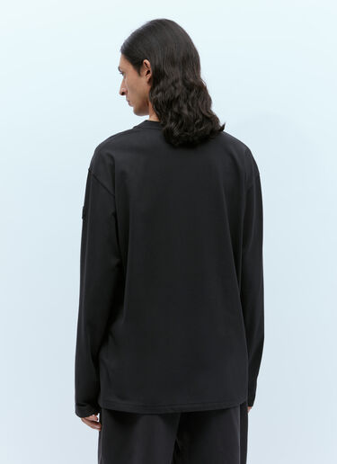 Moncler 로고 프린트 긴팔 티셔츠 블랙 mon0155024