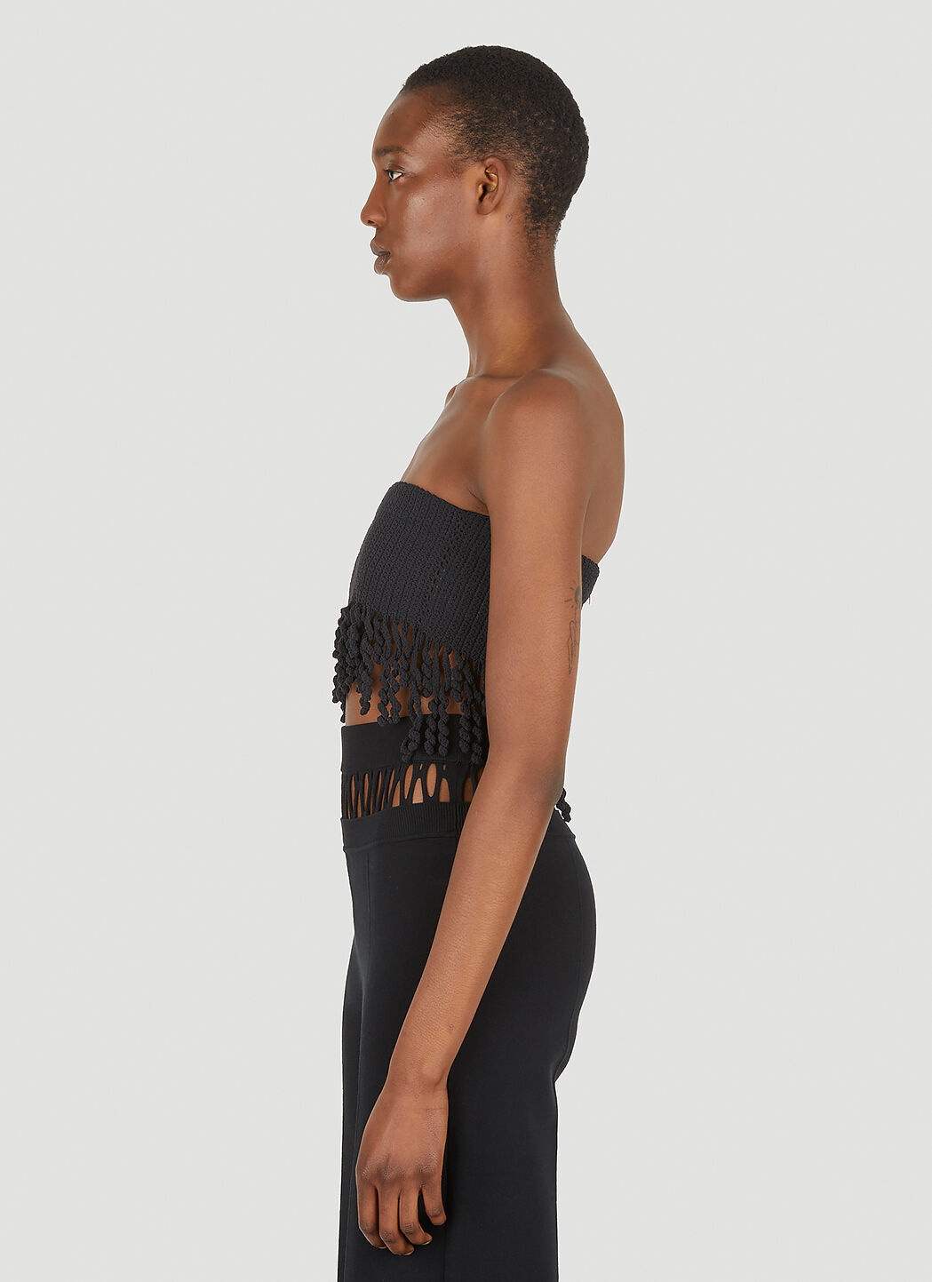 Dion Lee Crochet Bandeau Top in Black | LN-CC