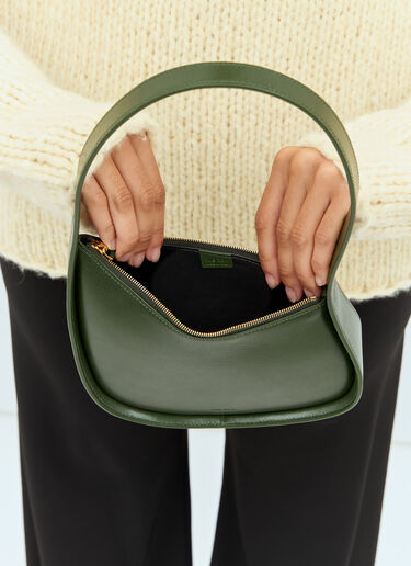 The Row Half Moon Shoulder Bag Green row0258038