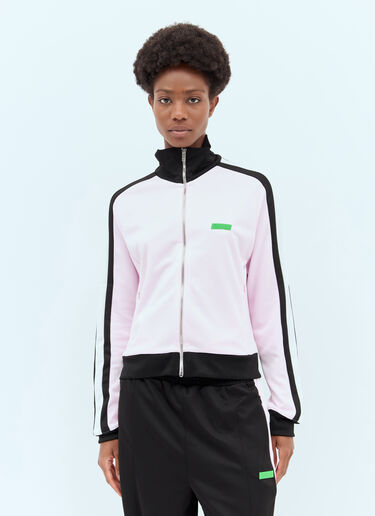 GANNI Sporty Jersey Track Jacket Pink gan0257029