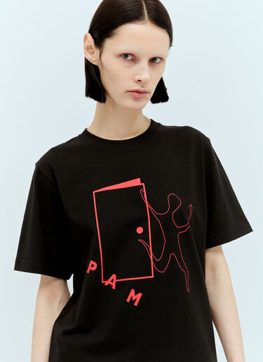 P.A.M. オープンドアTシャツ  ブラック pam0357004