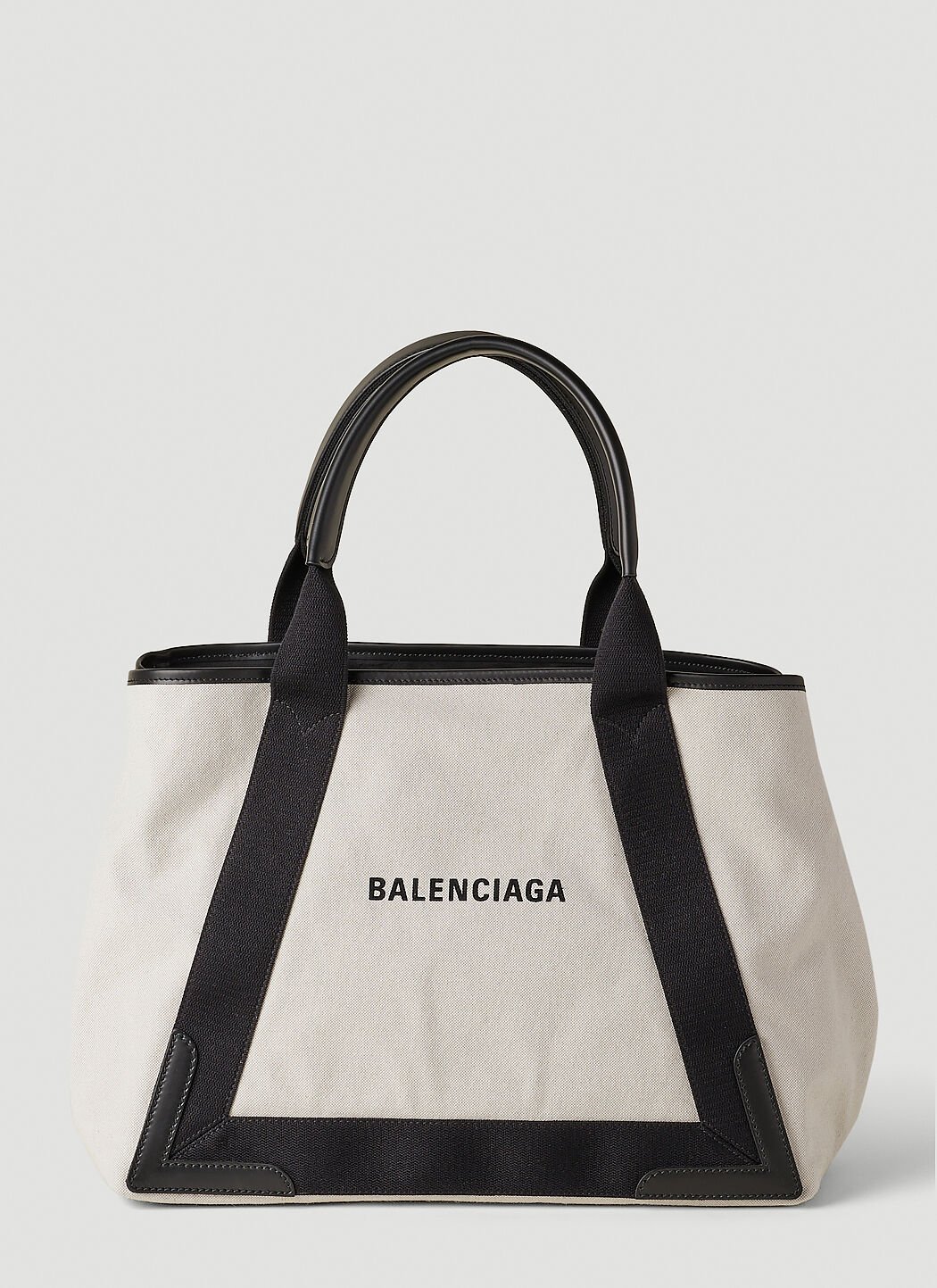 Balenciaga Navy Cabas Tote Bag XS Black in Cotton CanvasCalfskin Leather   US