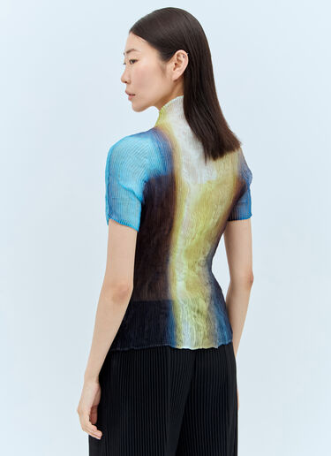 Issey Miyake Light Leak Chiffon Twist Top Multicolour ism0257002