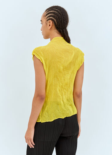 Issey Miyake Chiffon Twist 1 Top Yellow ism0258006