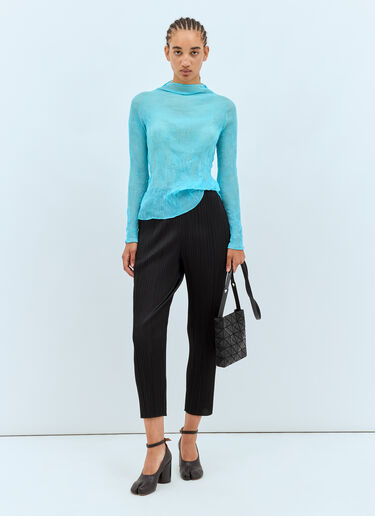 Issey Miyake Chiffon Twist 1 Long-Sleeve Top Blue ism0258012