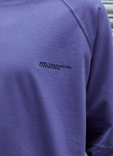 Massimo Osti Studio Logo Long-Sleeve T-Shirt Purple mao0158027