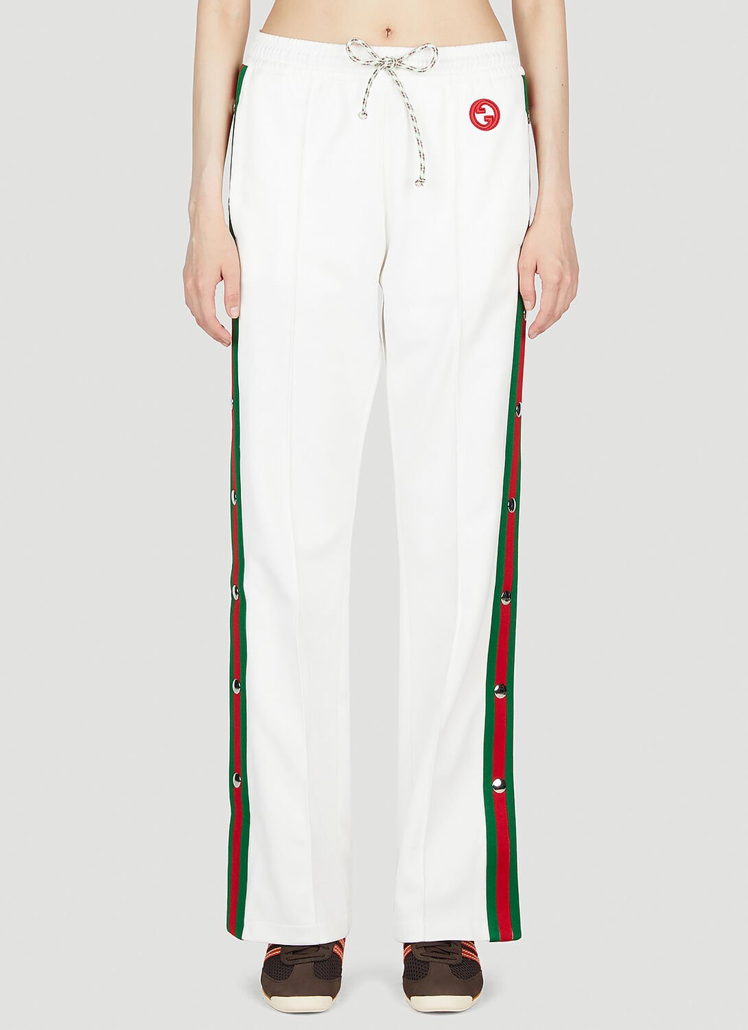 Svække lyd Med andre ord Gucci Striped Track Pants In White | ModeSens