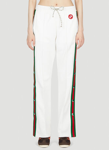 Gucci Women's Striped Track Pants in White