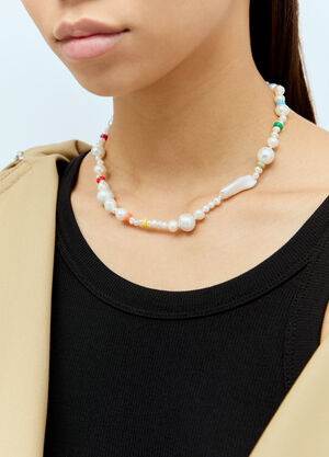 Fry Powers Coco Baroque Pearl Rope Necklace Orange fpw0255007